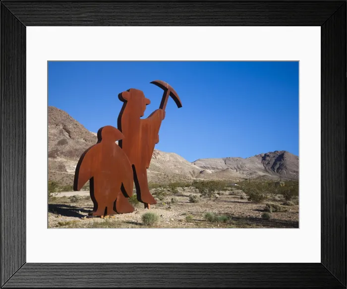 Framed Print : USA, Nevada, Great Basin, Beatty, Rhyolite Ghost Town, Goldwell Open Air Museum, Tribute Framed Print : USA, Nevada, Great Basin, Beatty, Rhyolite Ghost Town, Goldwell Open Air Museum, Tribute