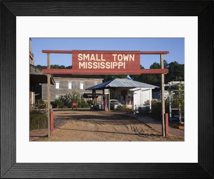 Framed Print : USA, Mississippi, Jackson, Mississippi Agriculture and Forestry Museum, Small Town