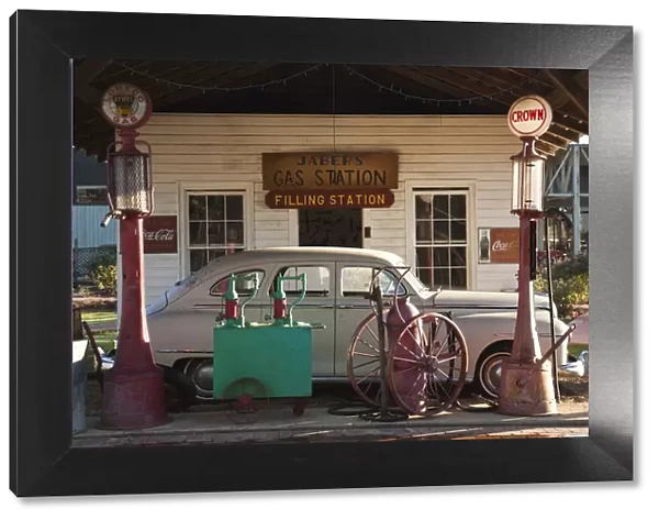 USA, Mississippi, Jackson, Mississippi Agriculture and Forestry Museum, old gas station