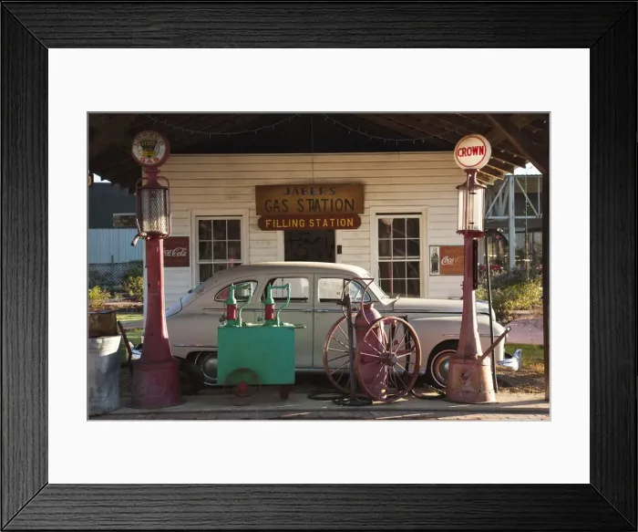 Framed Print : USA, Mississippi, Jackson, Mississippi Agriculture and Forestry Museum, old gas station Framed Print : USA, Mississippi, Jackson, Mississippi Agriculture and Forestry Museum, old gas station