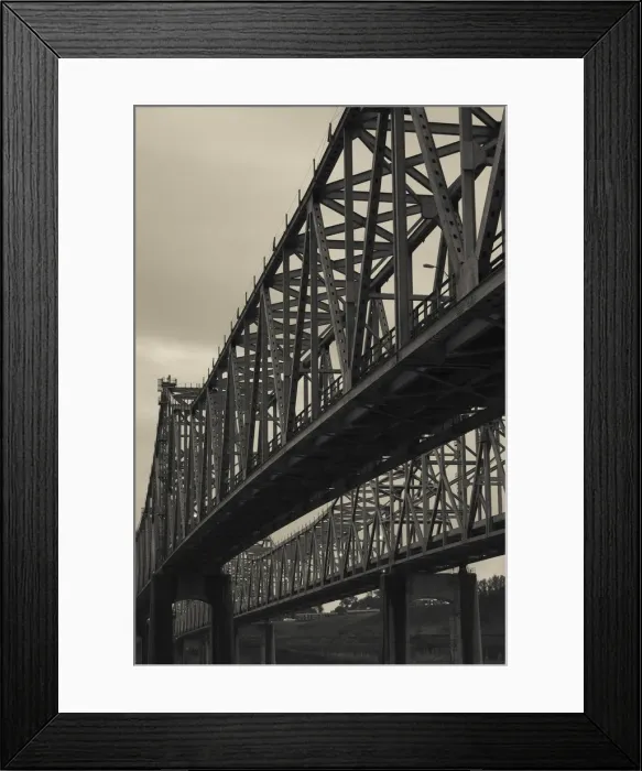 Framed Print : USA, Mississippi, Natchez, Rt. 65 and 84 bridges over Mississippi River Framed Print : USA, Mississippi, Natchez, Rt. 65 and 84 bridges over Mississippi River