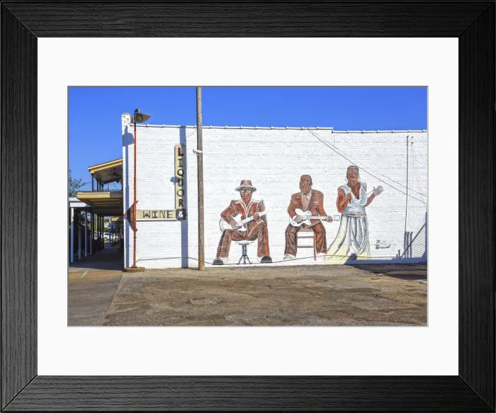 Framed Print : Clarksdale, Mississippi, Blues Mural, Clarksdale Natives John Lee Hooker, Muddy Waters Framed Print : Clarksdale, Mississippi, Blues Mural, Clarksdale Natives John Lee Hooker, Muddy Waters