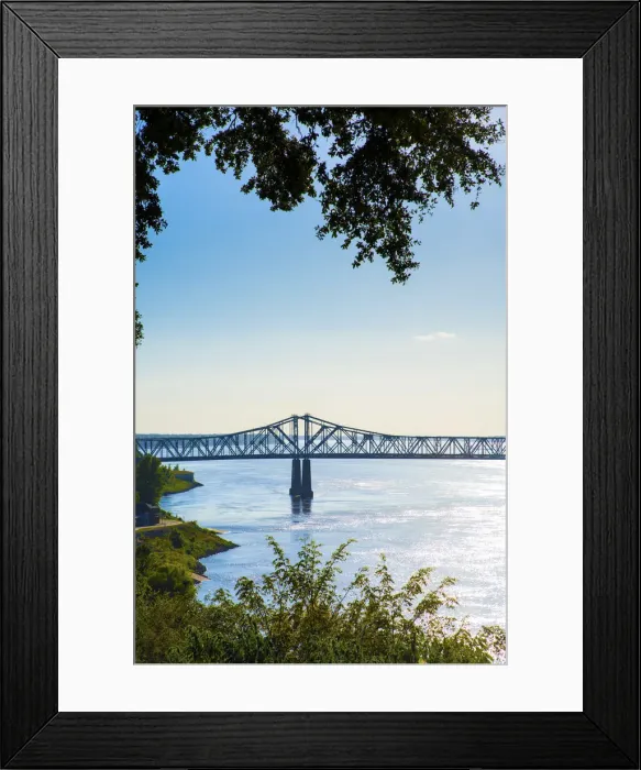 Framed Print : Natchez, Mississippi, Natchez-Vidalia Bridge, Two Twin Cantilever Bridges That Carry Framed Print : Natchez, Mississippi, Natchez-Vidalia Bridge, Two Twin Cantilever Bridges That Carry