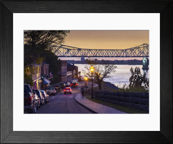Framed Print : Natchez, Mississippi, Historic Under The Hill District, Natchez-Vidalia Bridge Framed Print : Natchez, Mississippi, Historic Under The Hill District, Natchez-Vidalia Bridge