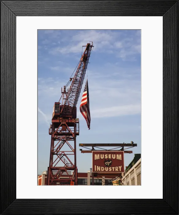 Framed Print : USA, Maryland, Baltimore, Baltimore Museum of Industry, crane Framed Print : USA, Maryland, Baltimore, Baltimore Museum of Industry, crane