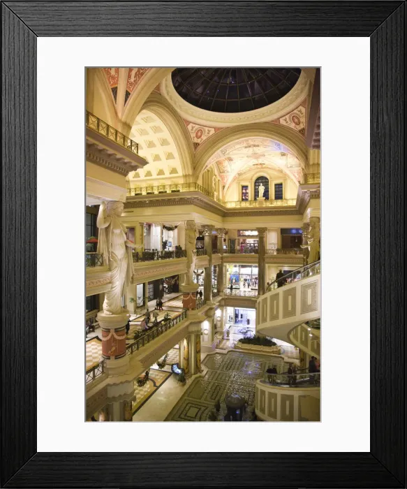 Framed Print : USA, Nevada, Las Vegas, The Strip, Forum Shops, main shopping area Framed Print : USA, Nevada, Las Vegas, The Strip, Forum Shops, main shopping area