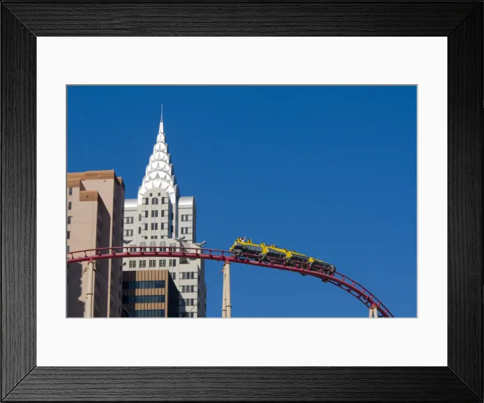 Framed Print : USA, Nevada, Las Vegas, New York New York Hotel and Casino, Rollercoaster Framed Print : USA, Nevada, Las Vegas, New York New York Hotel and Casino, Rollercoaster