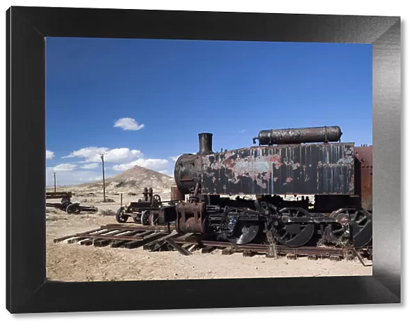 USA, Nevada, Great Basin, Goldfield, old locomotive