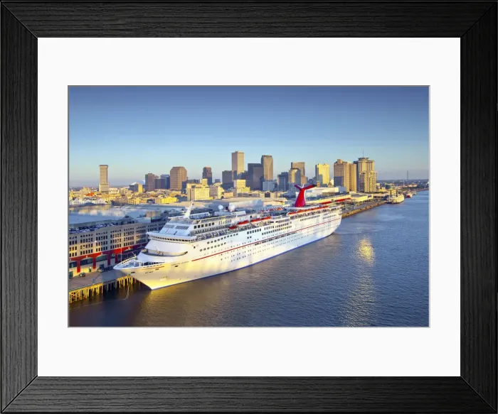 Framed Print : Louisiana, New Orleans, Port Of New Orleans, Cruise Ship, Mississippi River, Skyline Framed Print : Louisiana, New Orleans, Port Of New Orleans, Cruise Ship, Mississippi River, Skyline