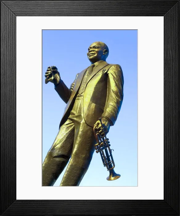 Framed Print : Louisiana, New Orleans, Louis Armstrong Park, Statue Of Louis Armstrong, The Father Framed Print : Louisiana, New Orleans, Louis Armstrong Park, Statue Of Louis Armstrong, The Father