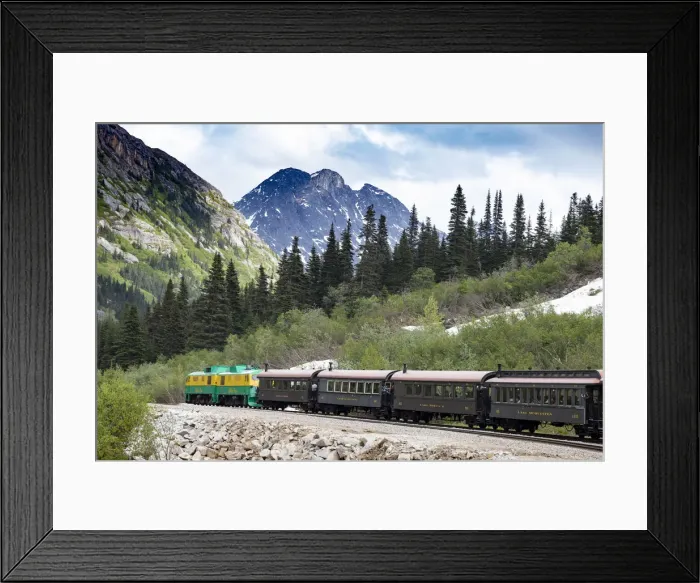 Framed Print : USA, Alaska, Skagway, historic White Pass Railway Framed Print : USA, Alaska, Skagway, historic White Pass Railway