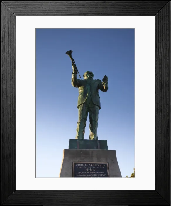 Framed Print : USA, Louisiana, New Orleans, Algiers, Louis Armstrong statue Framed Print : USA, Louisiana, New Orleans, Algiers, Louis Armstrong statue