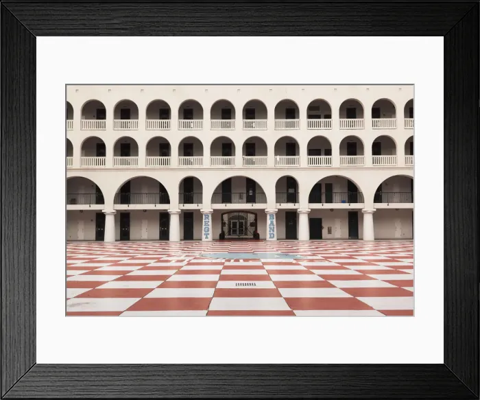Framed Print : USA, South Carolina, Charleston, The Citadel, military college, residence hall Framed Print : USA, South Carolina, Charleston, The Citadel, military college, residence hall