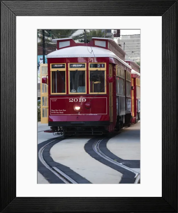 Framed Print : USA, Louisiana, New Orleans, streetcars, Canal Street Framed Print : USA, Louisiana, New Orleans, streetcars, Canal Street