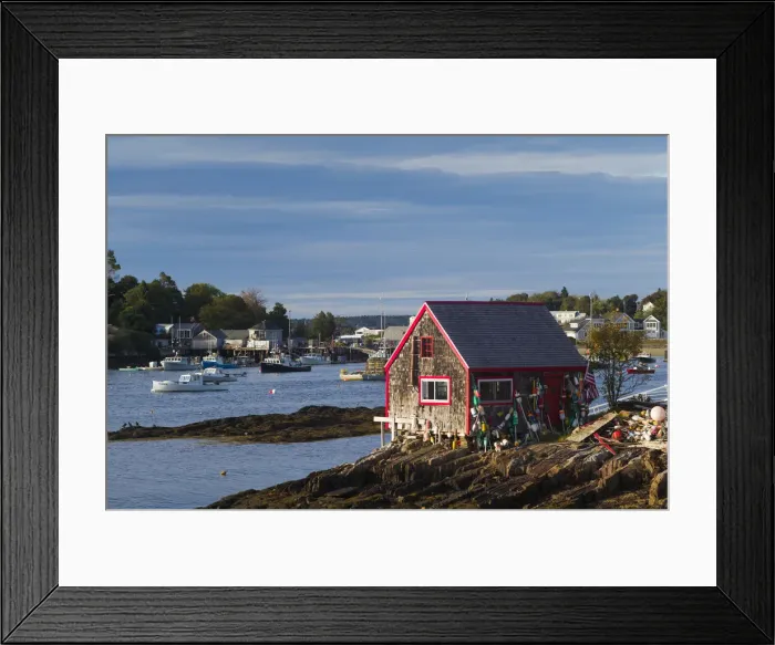 Framed Print : USA, Maine, Orrs Island, old lobster shack