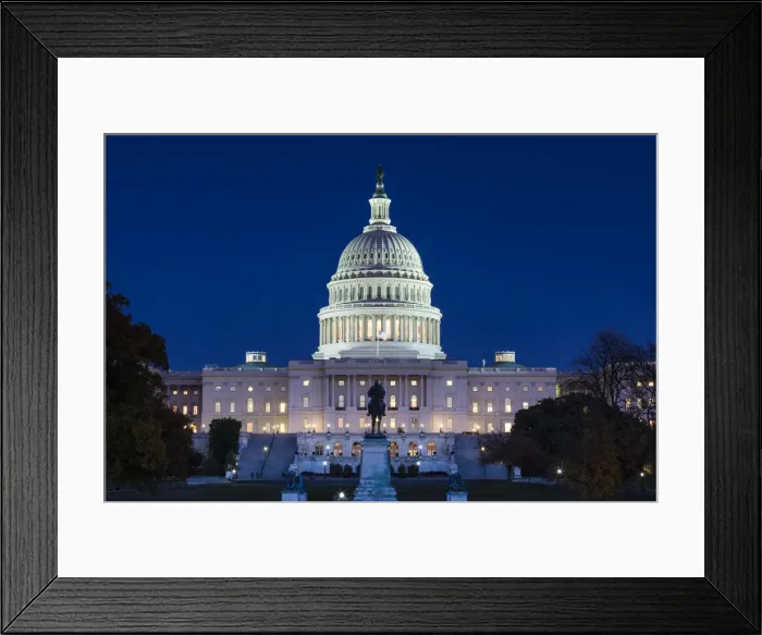 Framed Print : USA, Washington DC, US Capitol, dusk Framed Print : USA, Washington DC, US Capitol, dusk