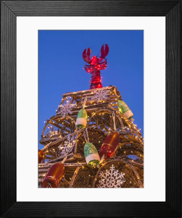 Framed Print : USA, Maine, York Beach, lobster trap Christmas Tree Framed Print : USA, Maine, York Beach, lobster trap Christmas Tree