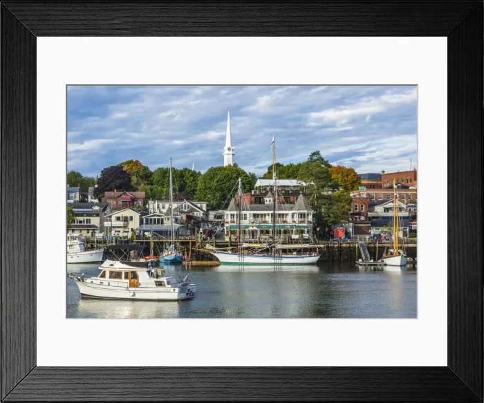 Framed Print : USA, Maine, Camden, Camden Harbor, morning Framed Print : USA, Maine, Camden, Camden Harbor, morning
