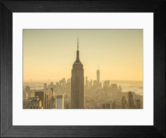Framed Print : Empire State Building (One World Trade Center behind), Manhattan, New York City, New York Framed Print : Empire State Building (One World Trade Center behind), Manhattan, New York City, New York