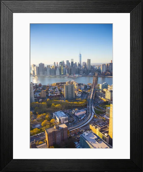 Framed Print : Lower Manhattan from Brroklyn, New York City, New York, USA Framed Print : Lower Manhattan from Brroklyn, New York City, New York, USA