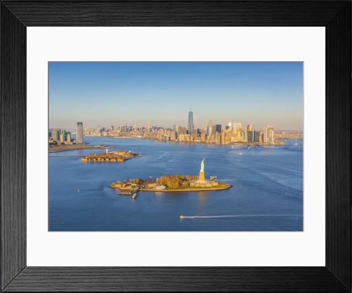 Framed Print : Statue of Liberty, Jersey City and Lower Manhattan, New York City, New York, USA Framed Print : Statue of Liberty, Jersey City and Lower Manhattan, New York City, New York, USA