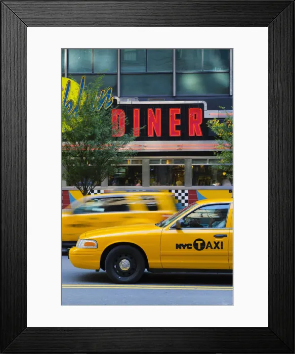 Framed Print : USA, New York, Manhattan, Midtown, West 57th Street, Brooklyn Diner