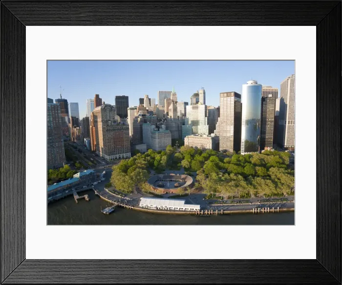 Framed Print : Battery Park, Lower Manhattan, Financial District, New York, USA