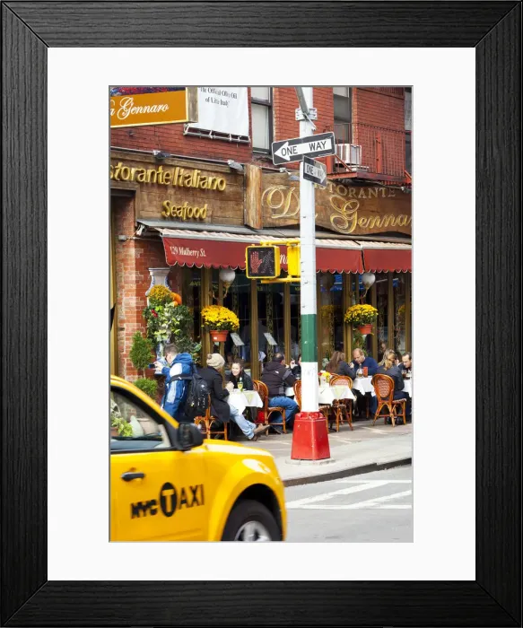 Framed Print : Typical Street Scene in Little Italy, Manhattan, New York, USA