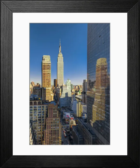 Framed Print : USA, New York, Manhattan, Midtown, including Empire State Building Framed Print : USA, New York, Manhattan, Midtown, including Empire State Building