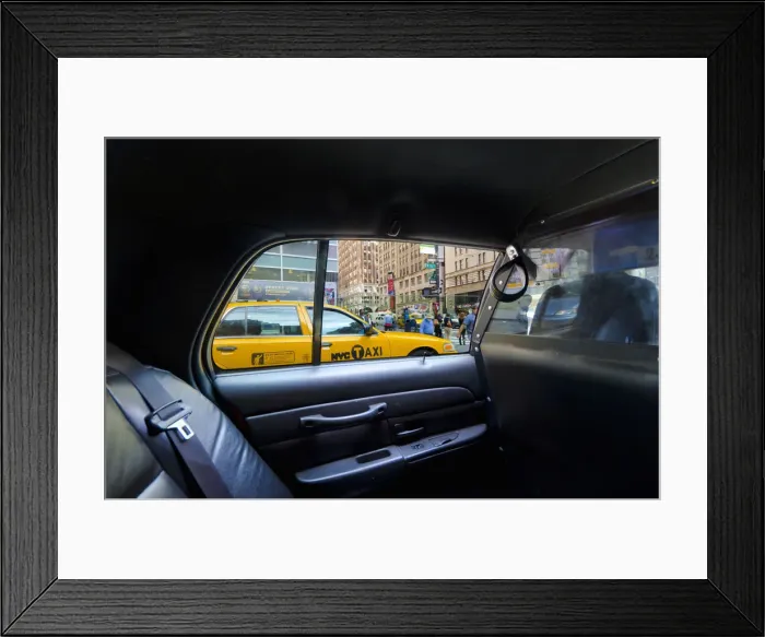 Framed Print : USA, New York, Manhattan, Midtown, view from a New York Taxicab Framed Print : USA, New York, Manhattan, Midtown, view from a New York Taxicab