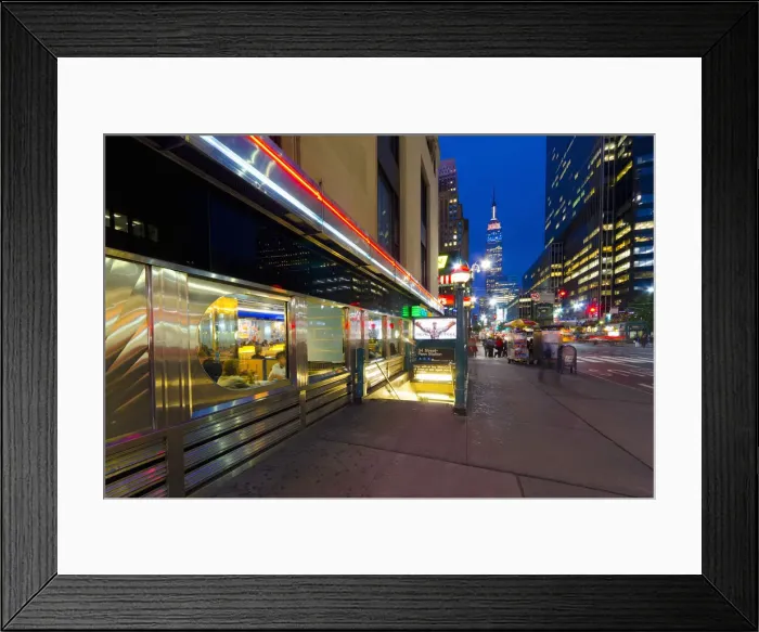 Framed Print : USA, New York, Manhattan, Midtown, 8th Avenue, Tick Tock Diner Framed Print : USA, New York, Manhattan, Midtown, 8th Avenue, Tick Tock Diner