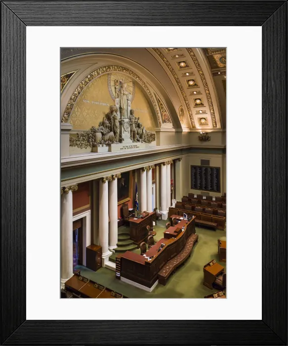 Framed Print : USA, Minnesota, Minneapolis, St. Paul, Minnesota State Capitol, elevated view of Framed Print : USA, Minnesota, Minneapolis, St. Paul, Minnesota State Capitol, elevated view of