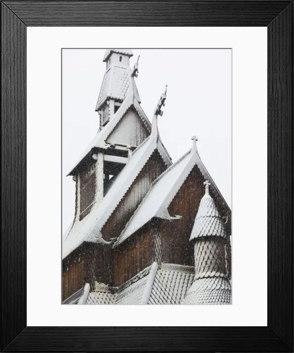Framed Print : USA, Minnesota, Moorhead, Hopperstadt Norwegian Stave Church, winter Framed Print : USA, Minnesota, Moorhead, Hopperstadt Norwegian Stave Church, winter