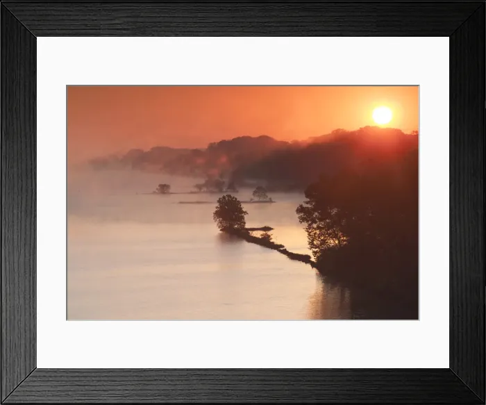 Framed Print : USA, Arkansas, Little Rock, Arkansas River, autumn fog Framed Print : USA, Arkansas, Little Rock, Arkansas River, autumn fog
