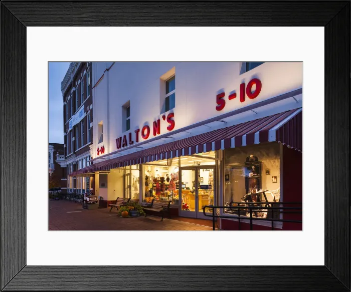 Framed Print : USA, Arkansas, Bentonville of Waltons 5-10 store, now the Walmart Welcome Center Framed Print : USA, Arkansas, Bentonville of Waltons 5-10 store, now the Walmart Welcome Center