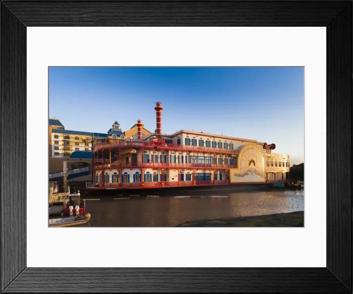 Framed Print : USA, Iowa, Council Bluffs, Ameristar Casino, riverboat casino