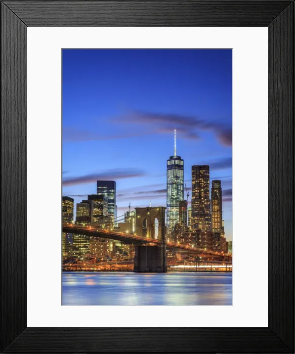 Framed Print : USA, New York, New York City, Lower Manhattan and Brooklyn Bridge Framed Print : USA, New York, New York City, Lower Manhattan and Brooklyn Bridge