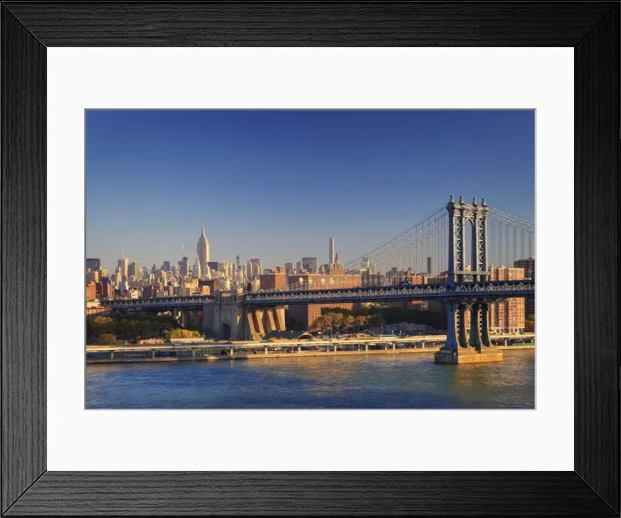 Framed Print : USA, New York, New York City, Manhattan Bridge and Empire State Building Framed Print : USA, New York, New York City, Manhattan Bridge and Empire State Building