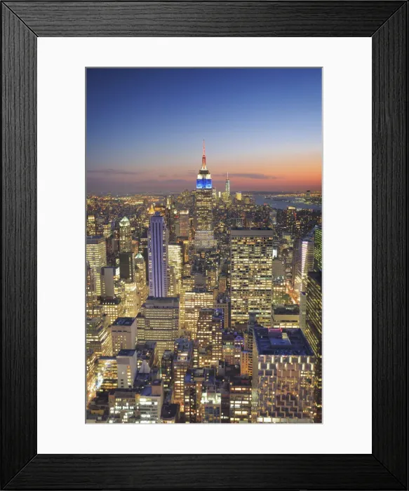 Framed Print : USA, New York, Manhattan, Top of the Rock Observatory, Midtown Manhattan and Empire Framed Print : USA, New York, Manhattan, Top of the Rock Observatory, Midtown Manhattan and Empire