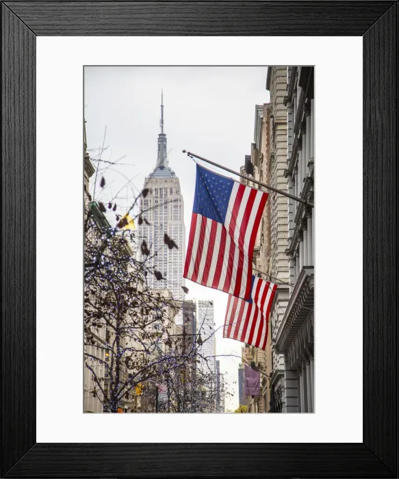 Framed Print : Empire State Building and 5th Avenue, Manhattan, New York City, New York, USA Framed Print : Empire State Building and 5th Avenue, Manhattan, New York City, New York, USA