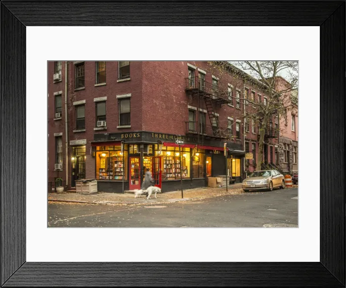 Framed Print : Book shop in Greenwich Village, Manhattan, New York City, New York, USA