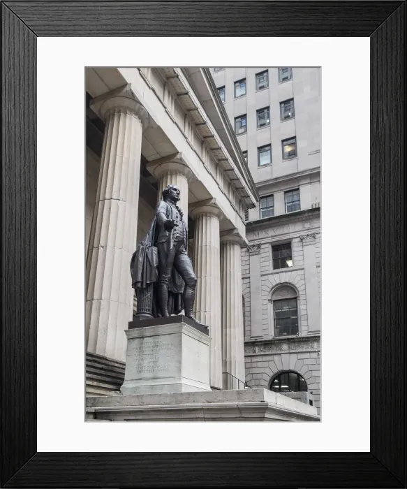 Framed Print : George Washington Statue, Federal Hall, Manhattan, New York City, New York, USA Framed Print : George Washington Statue, Federal Hall, Manhattan, New York City, New York, USA