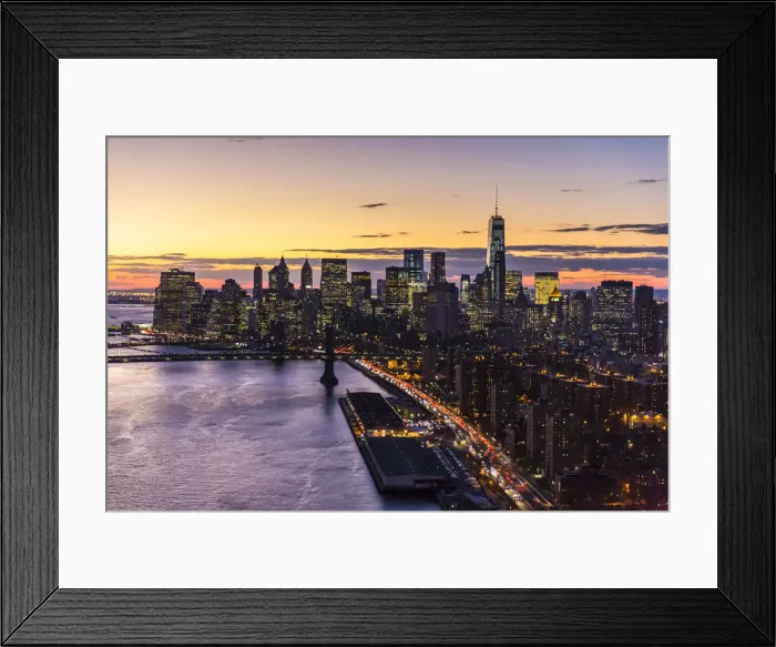 Framed Print : One World Trade Center, Manhattan and Brooklyn Bridges, Manhattan, New York City Framed Print : One World Trade Center, Manhattan and Brooklyn Bridges, Manhattan, New York City