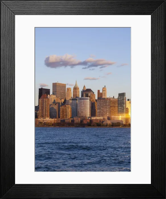 Framed Print : Downtown Manhattan across the Hudson River, New York, Manhattan, United States of America Framed Print : Downtown Manhattan across the Hudson River, New York, Manhattan, United States of America