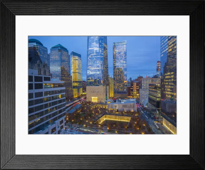 Framed Print : One World Trade Center and 911 Memorial, Lower Manhattan, New York City, New York, USA Framed Print : One World Trade Center and 911 Memorial, Lower Manhattan, New York City, New York, USA