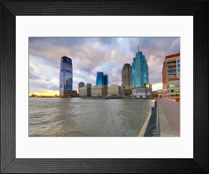 Framed Print : USA, New Jersey, Jersey City on the Hudson River Framed Print : USA, New Jersey, Jersey City on the Hudson River