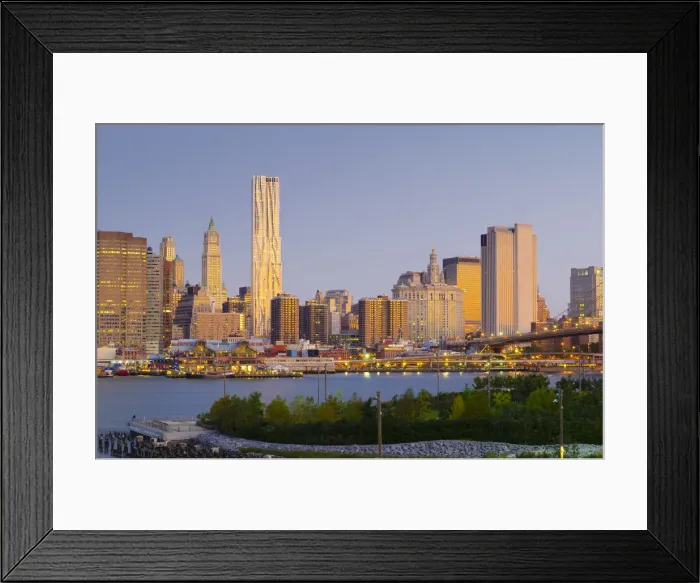 Framed Print : USA, New York, Manhattan, Lower Manhattan, tallest building is Beekman Tower or 8