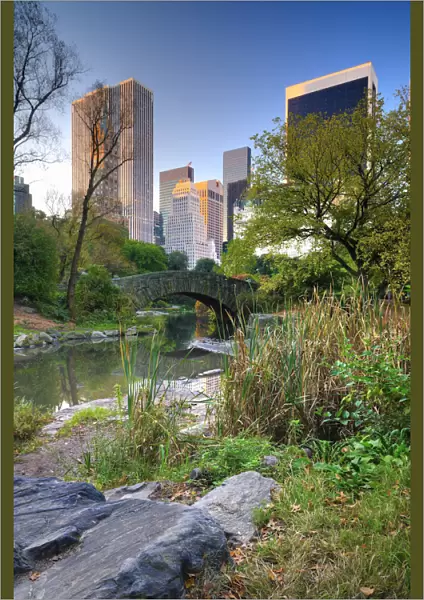 USA, New York, Manhattan, Central Park, The Pond
