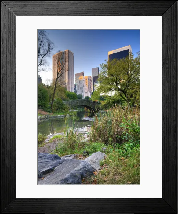 Framed Print : USA, New York, Manhattan, Central Park, The Pond Framed Print : USA, New York, Manhattan, Central Park, The Pond