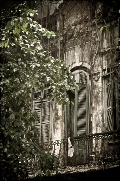 Old colonial buiding in the Old Quarter, Hanoi, Vietnam